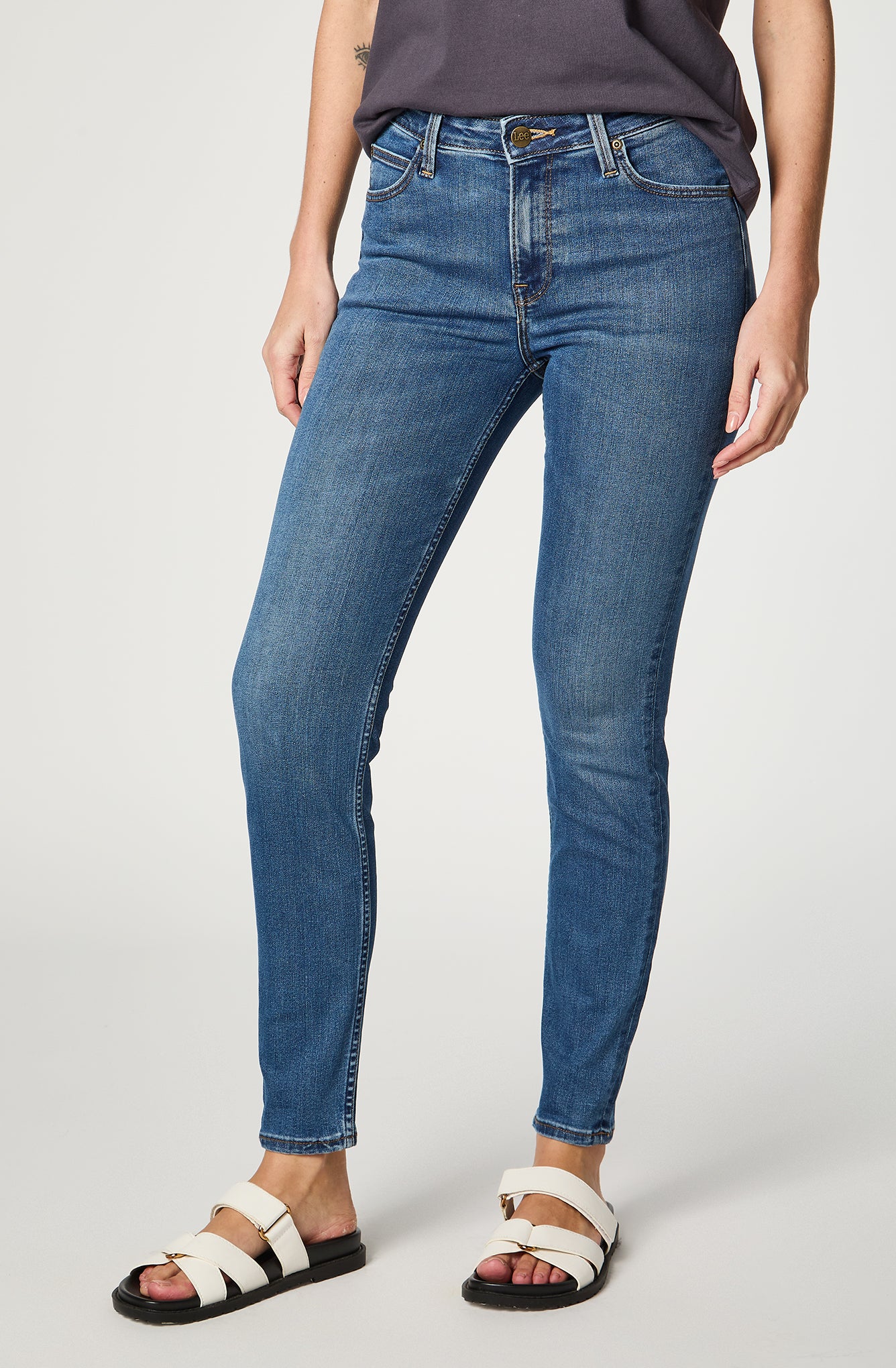 Jeans Tiro Alto Scarlett High Skinny Fit Mid Copan