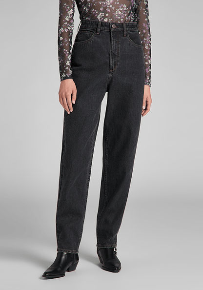 Jeans Mujer Tiro Alto Stella Tapered Relaxed Fit Black Rinse