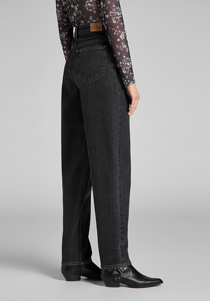 Jeans Mujer Tiro Alto Stella Tapered Relaxed Fit Black Rinse