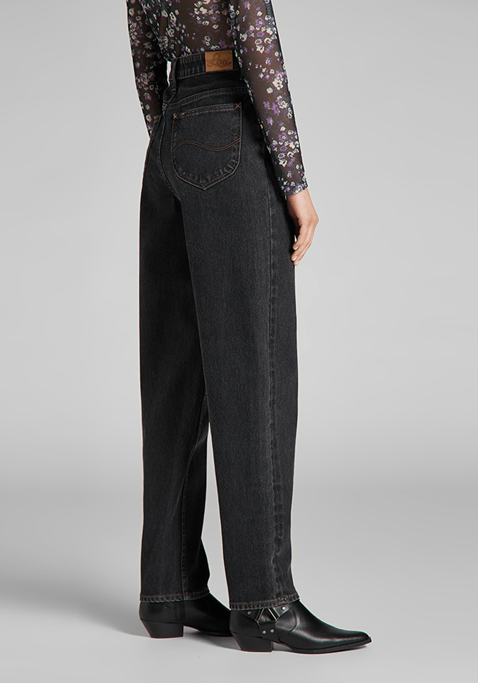Jeans Mujer Tiro Alto Stella Tapered Relaxed Fit Black Rinse