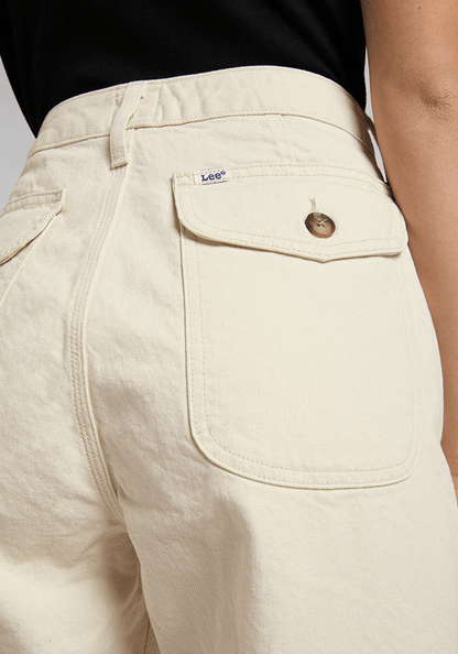 Jeans Mujer Tiro Alto Carol Service Straight Fit Ecru