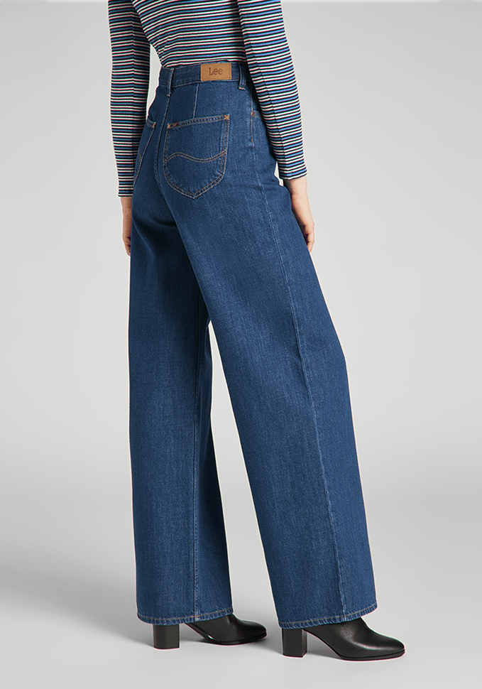 Jeans Mujer Tiro alto Stella A Line Relaxed Fit Rinse