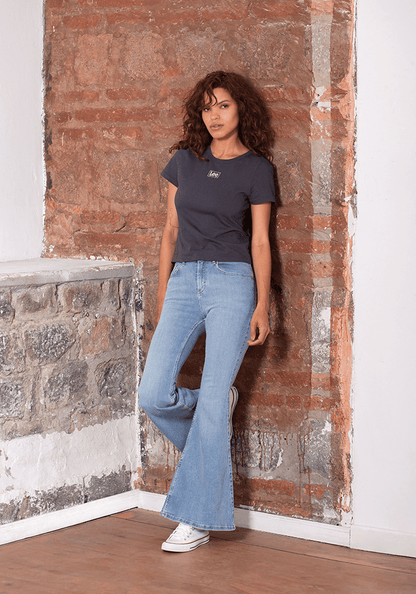 Jeans Mujer Tiro Alto Foreverfit Flare Winter Sun