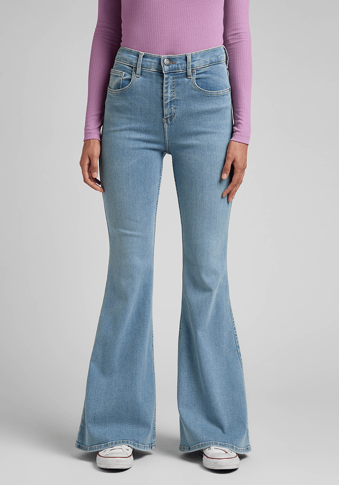Jeans Mujer Tiro Alto Foreverfit Flare Winter Sun