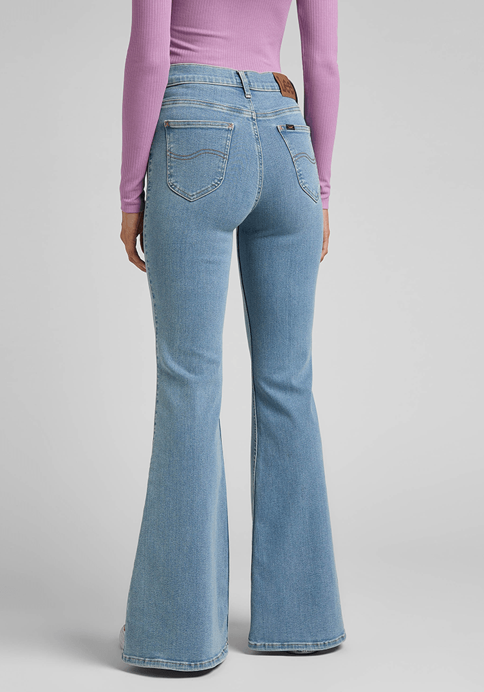 Jeans Mujer Tiro Alto Foreverfit Flare Winter Sun