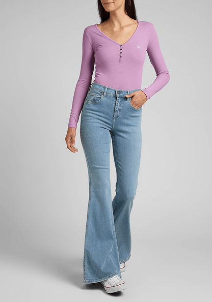Jeans Mujer Tiro Alto Foreverfit Flare Winter Sun