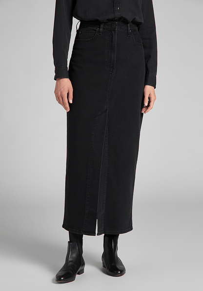 Falda Mujer Ultra Long Split Black Parker