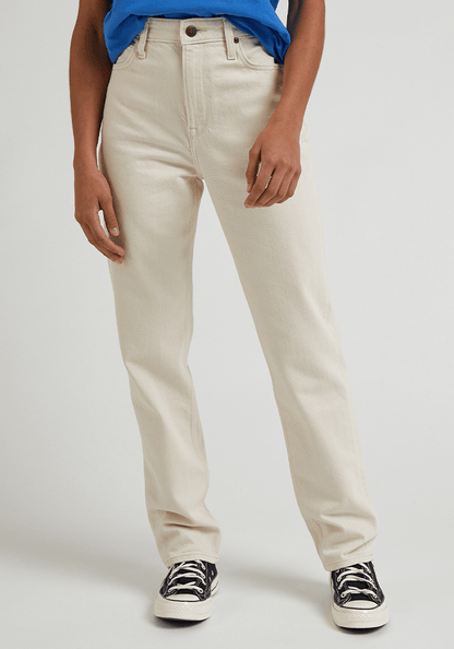 Jeans Mujer Tiro Alto Carol Straight Fit Ecru III