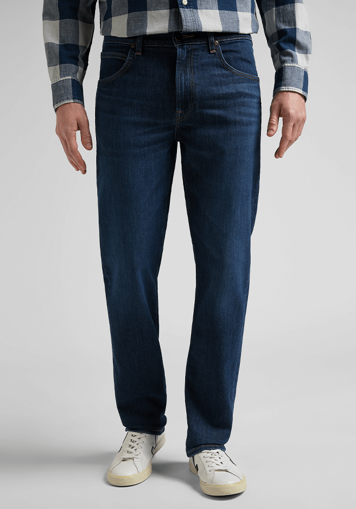 Jeans Hombre Brooklyn Classic Straight Fit Dark Mid Backer