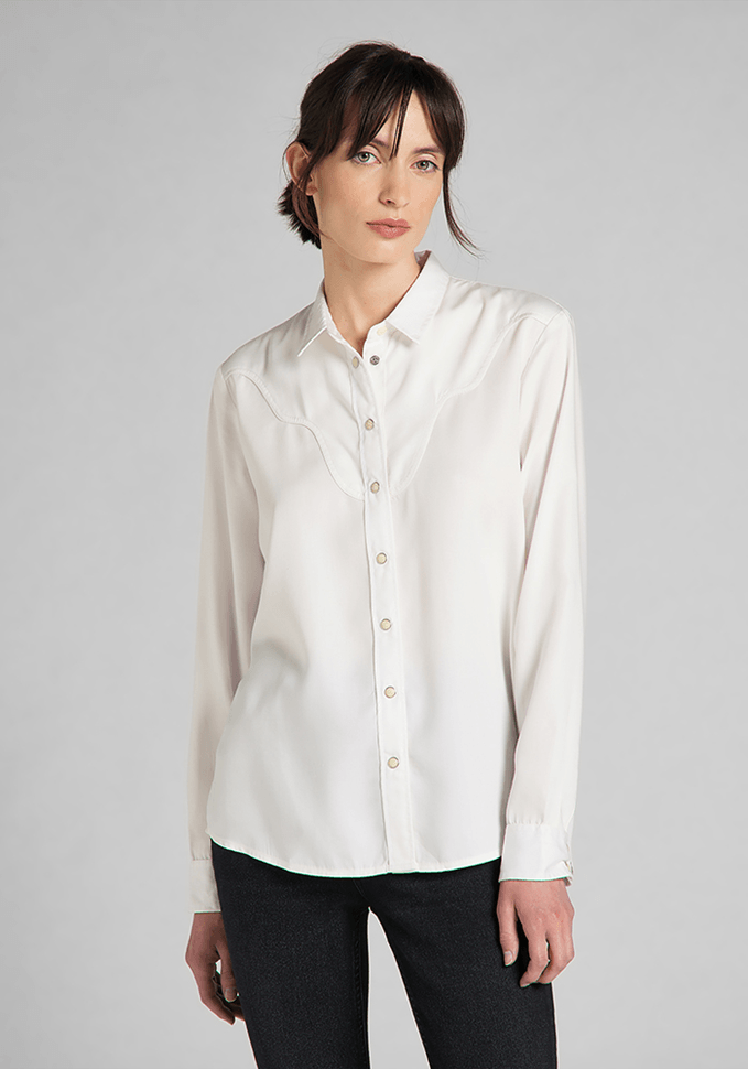 Blusa Mujer Western Blanco - XS