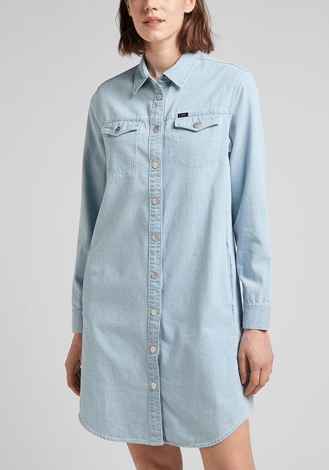 Vestido Mujer Camisero Ice Blue