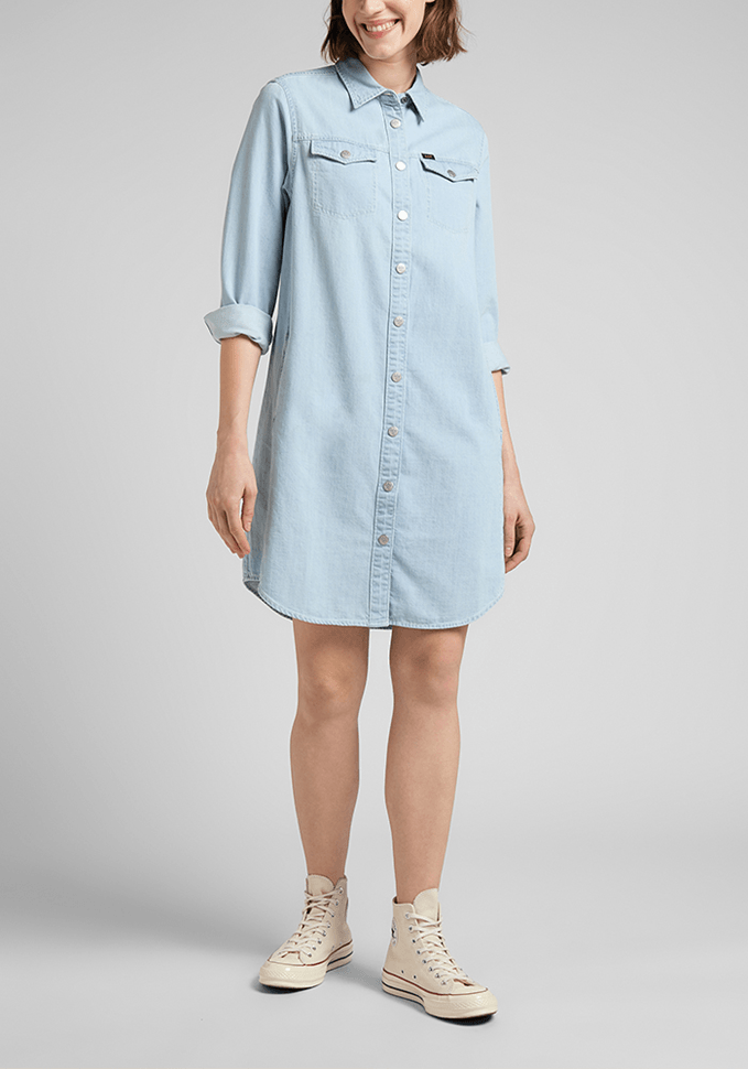 Vestido Mujer Camisero Ice Blue