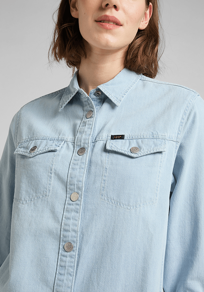 Vestido Mujer Camisero Ice Blue