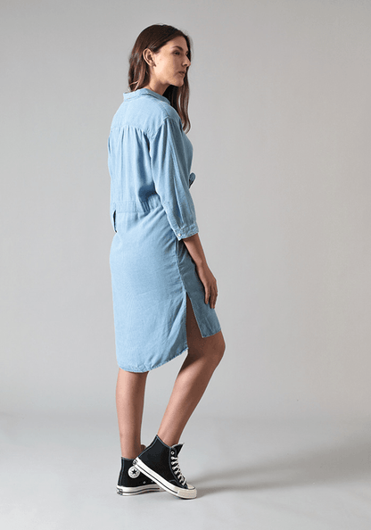 Vestido Mujer Long Dress Faded Blue