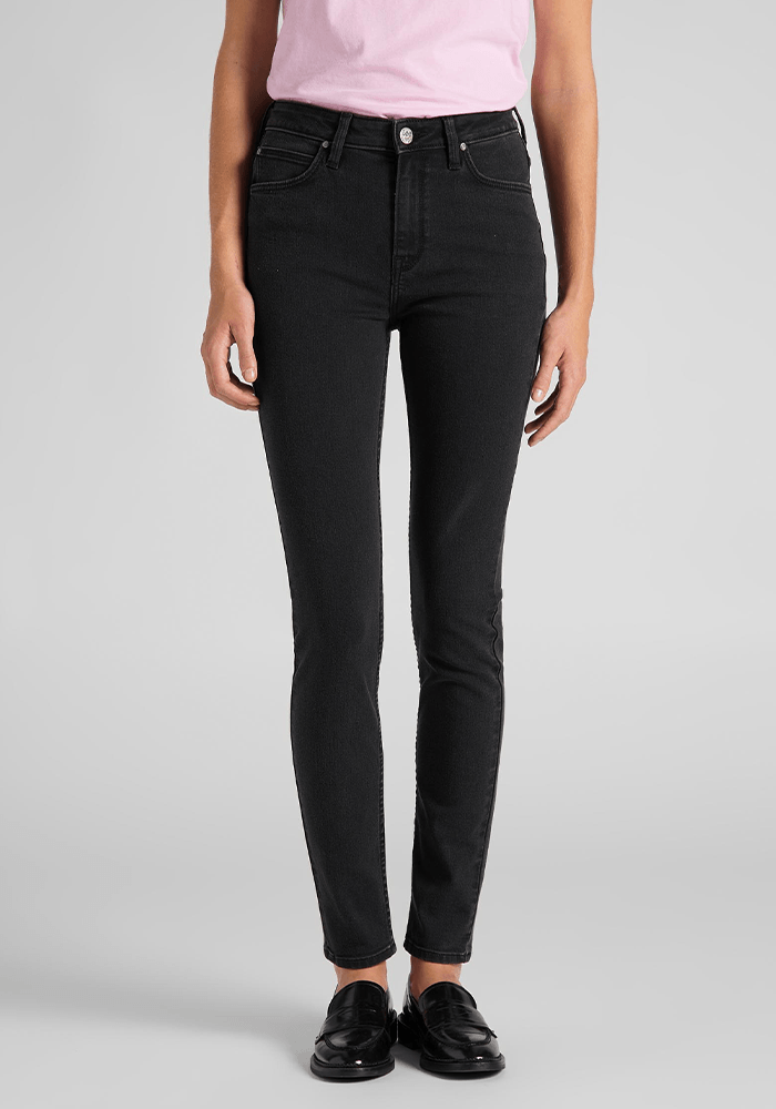 Jeans Mujer Tiro Alto Scarlett High Skinny Fit Washed Black