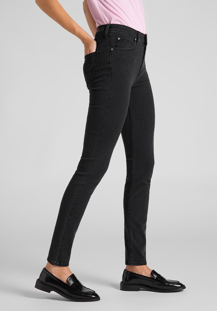 Jeans Mujer Tiro Alto Scarlett High Skinny Fit Washed Black