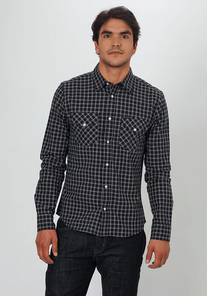 Camisa Hombre Slim Fit Clean Western Sky Captain Check