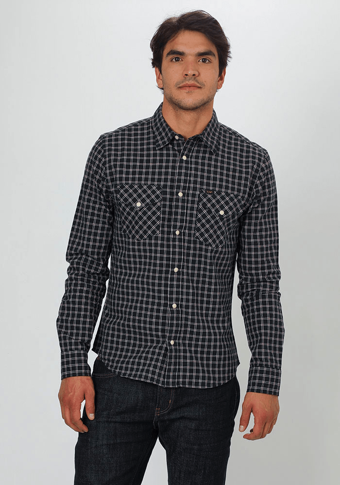 Camisa Hombre Slim Fit Clean Western Sky Captain Check