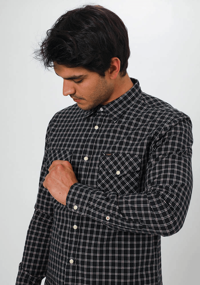 Camisa Hombre Slim Fit Clean Western Sky Captain Check