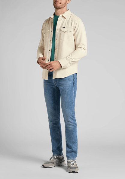 Camisa Hombre Regular Western Shirt Ecru