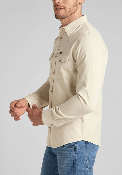 Camisa Hombre Regular Western Shirt Ecru