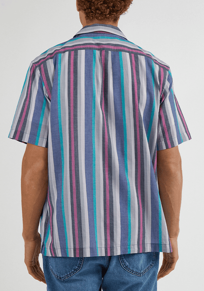 Camisa Hombre Manga Corta Resort Anthem Blue