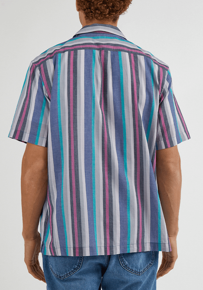 Camisa Hombre Manga Corta Resort Anthem Blue