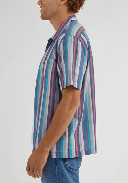 Camisa Hombre Manga Corta Resort Anthem Blue