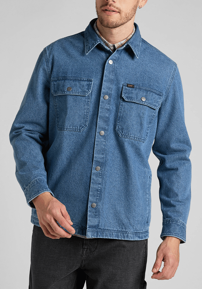 Camisa Hombre Workwear Overshirt Marine