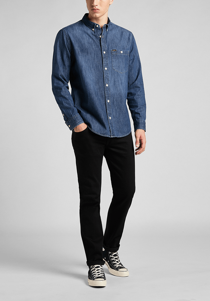 Jeans Hombre Rider Slim Fit Clean Black