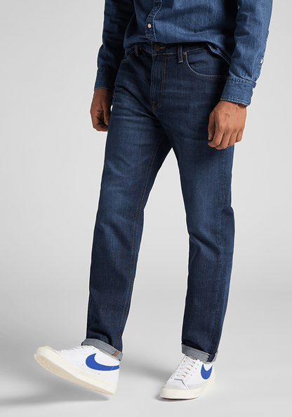Jeans Hombre Austin Regular Tapered Fit Dark Worn Foam