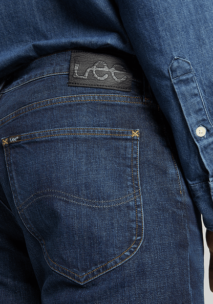 Jeans Hombre Austin Regular Tapered Fit Dark Worn Foam