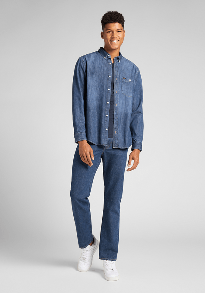 Jeans Hombre West Relaxed Straight Fit Dark Stone Bolton