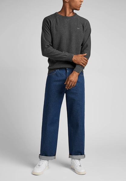 Sweater Hombre Raglan Crew Dark Grey Mele