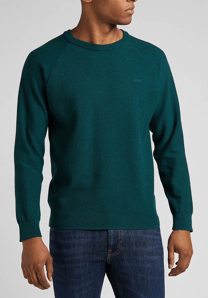 Sweater Hombre Raglan Crew Esmeralda
