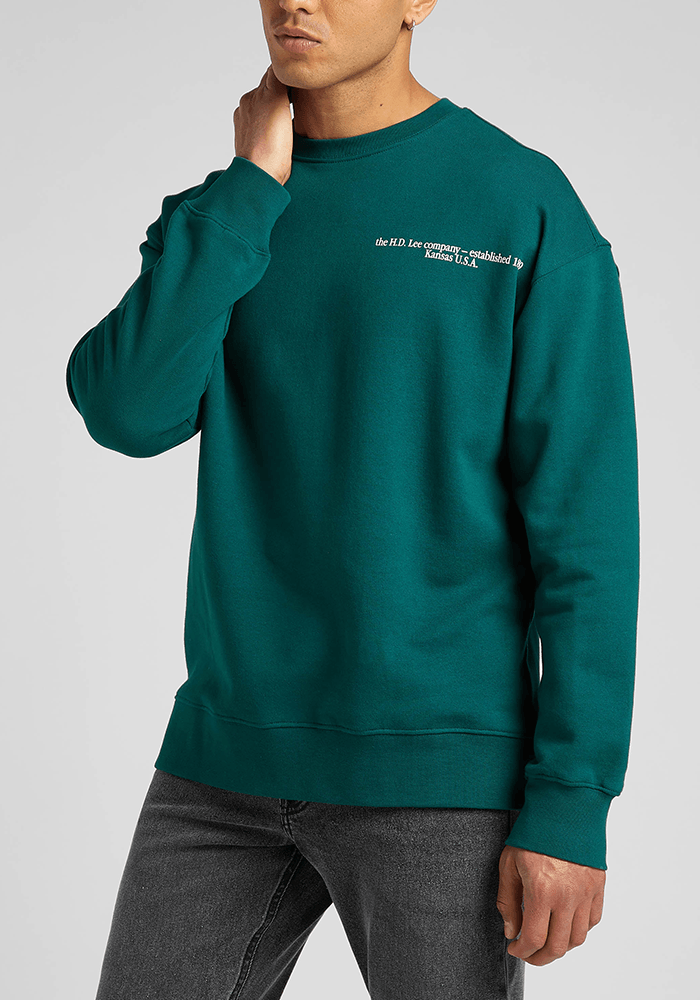 Polerón Hombre Logo Loose Esmeralda