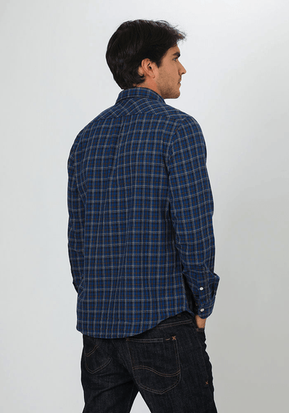 Camisa Hombre Lee® Button Down Washed Blue Check
