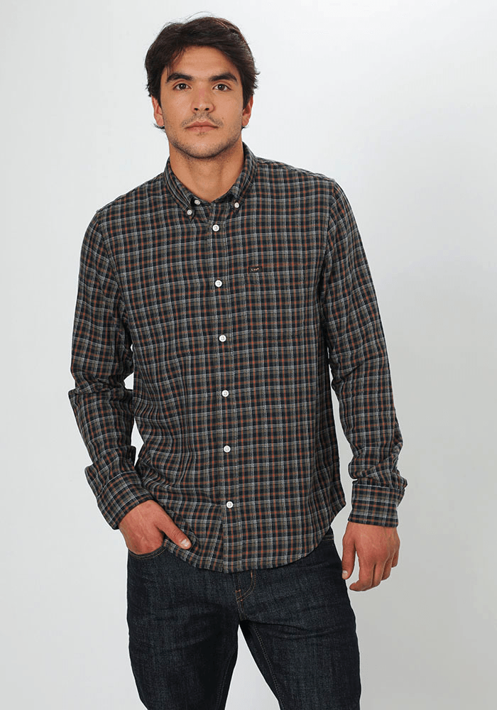 Camisa Hombre Lee Button Down Verde