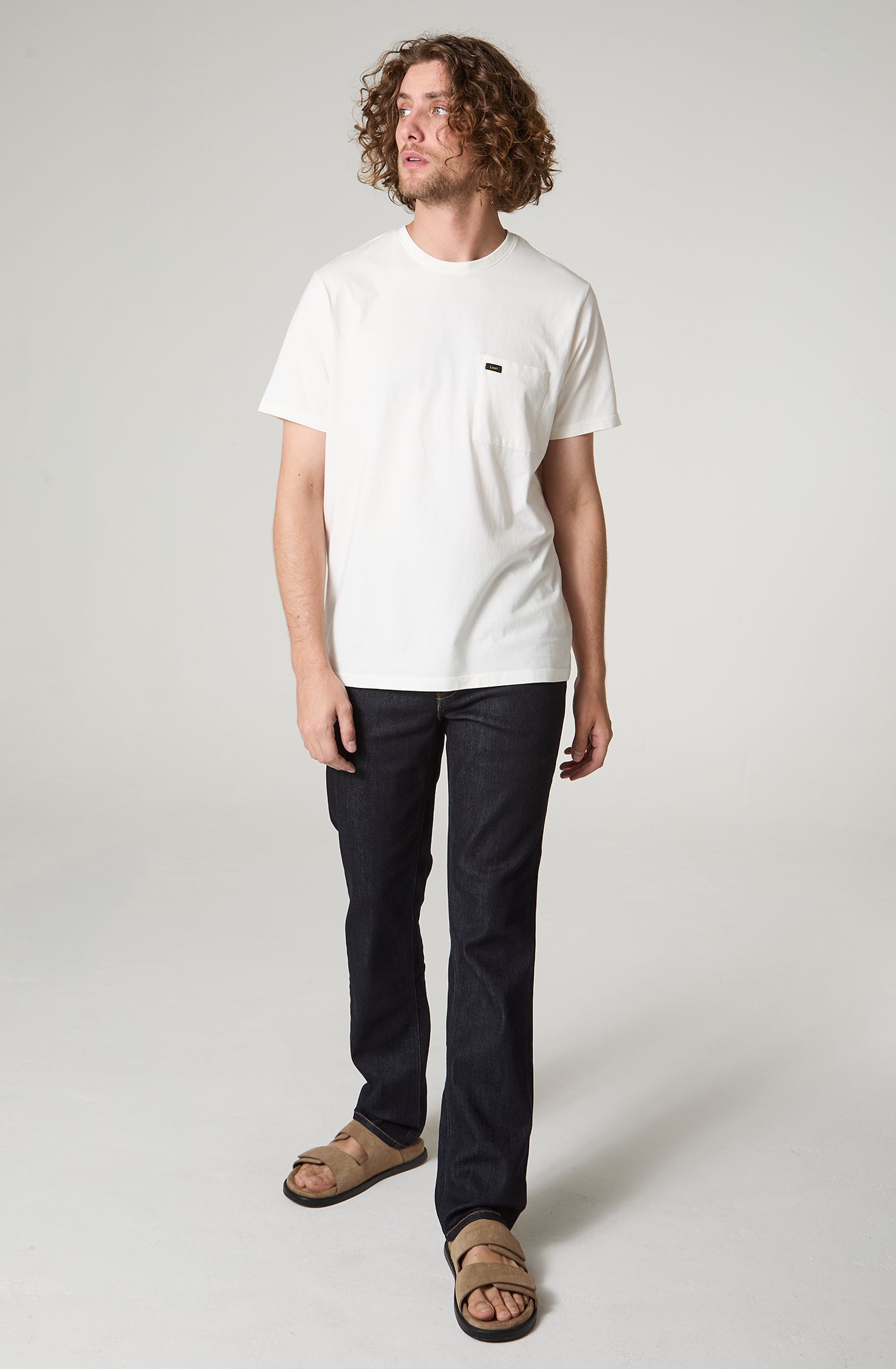 Polera Hombre 1 Pocket Regular Fit Blanca