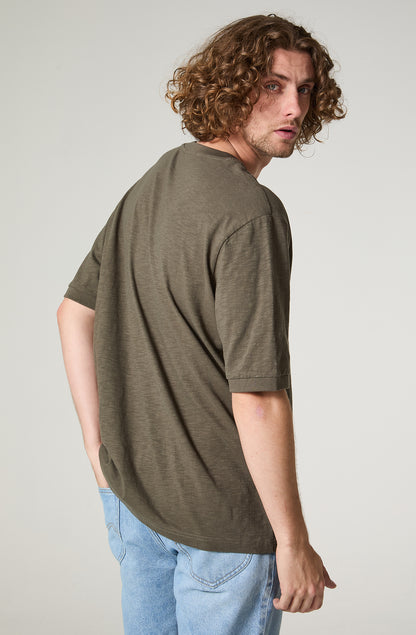 Polera Hombre Henley Regular Fit Verde
