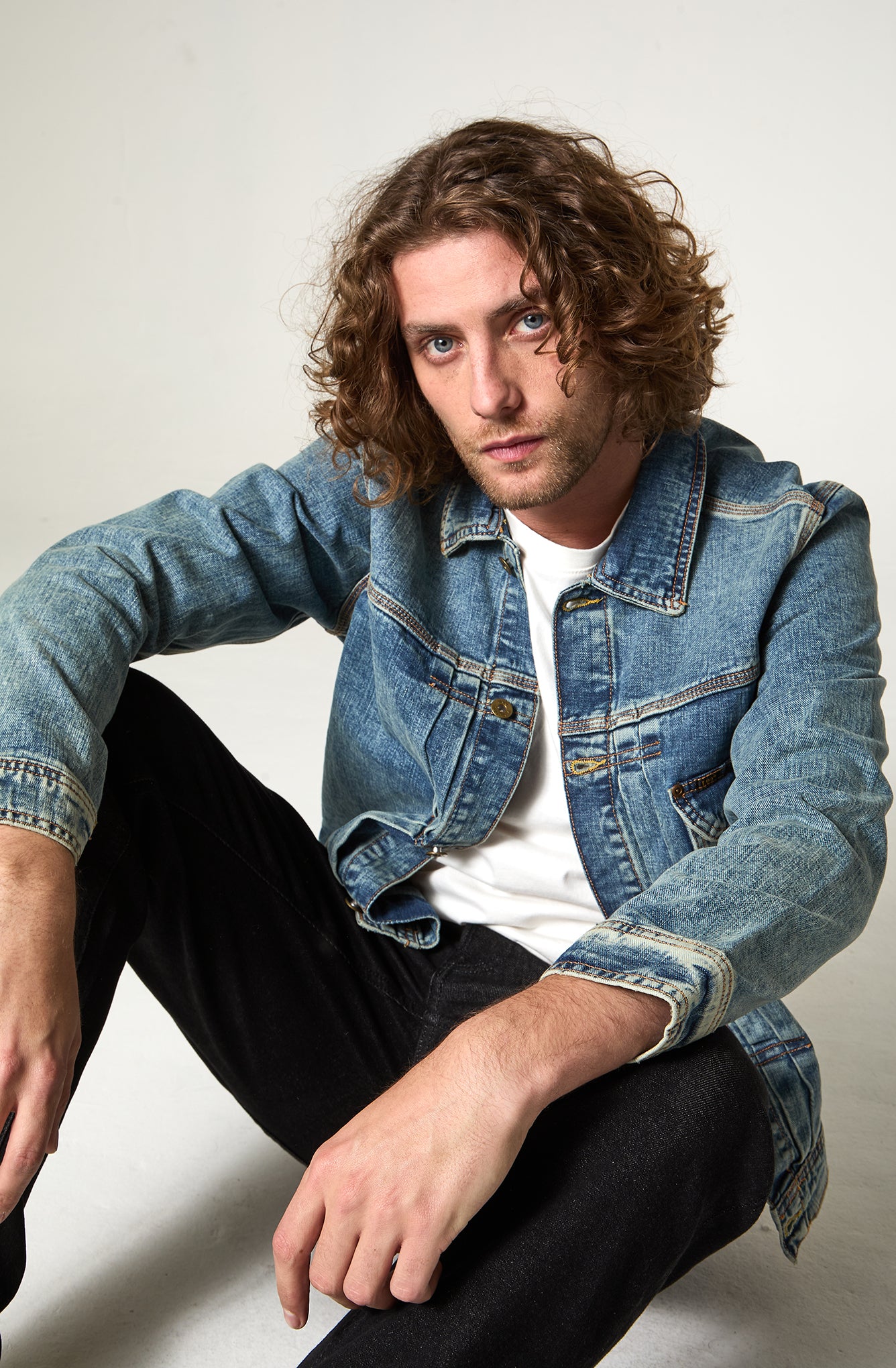 Chaqueta Hombre Denim Azul