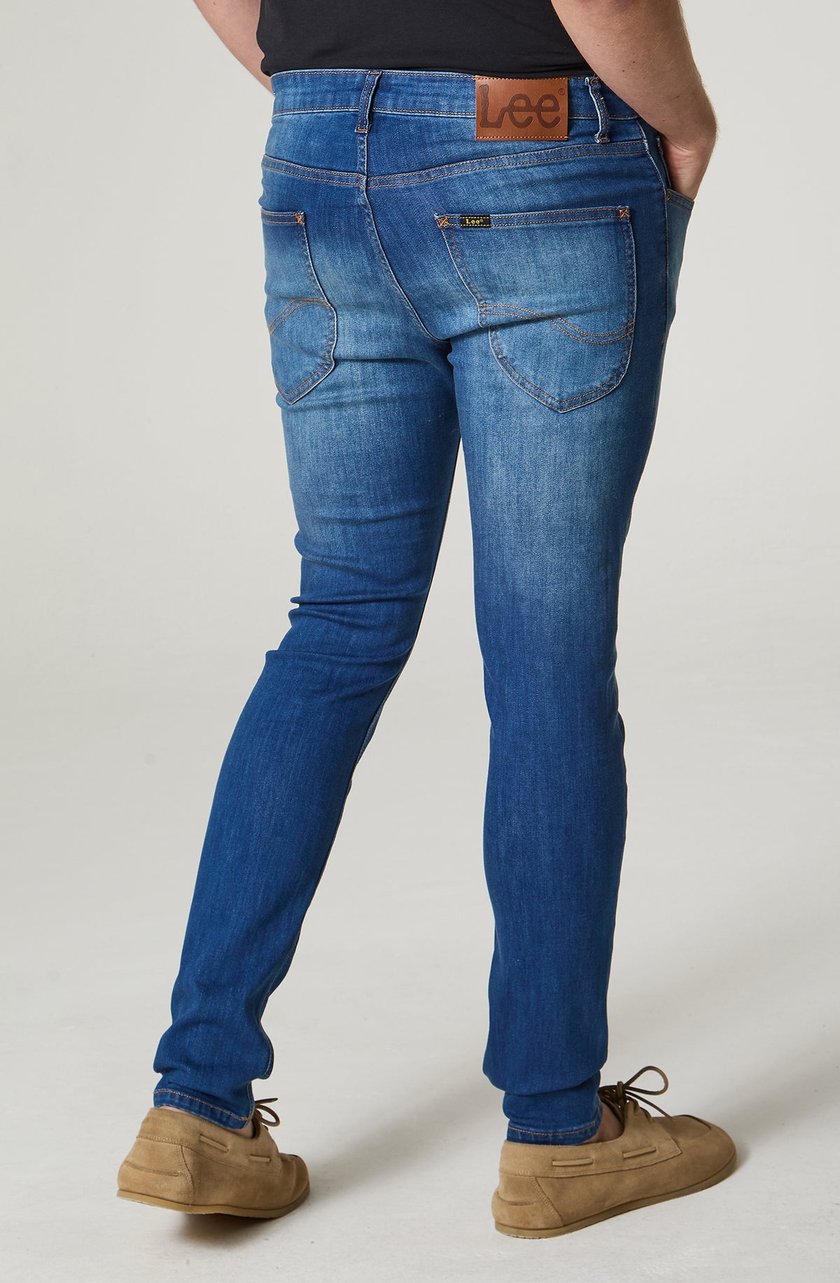 Jeans Hombre Malone Skinny Fit Mid Stone Worn
