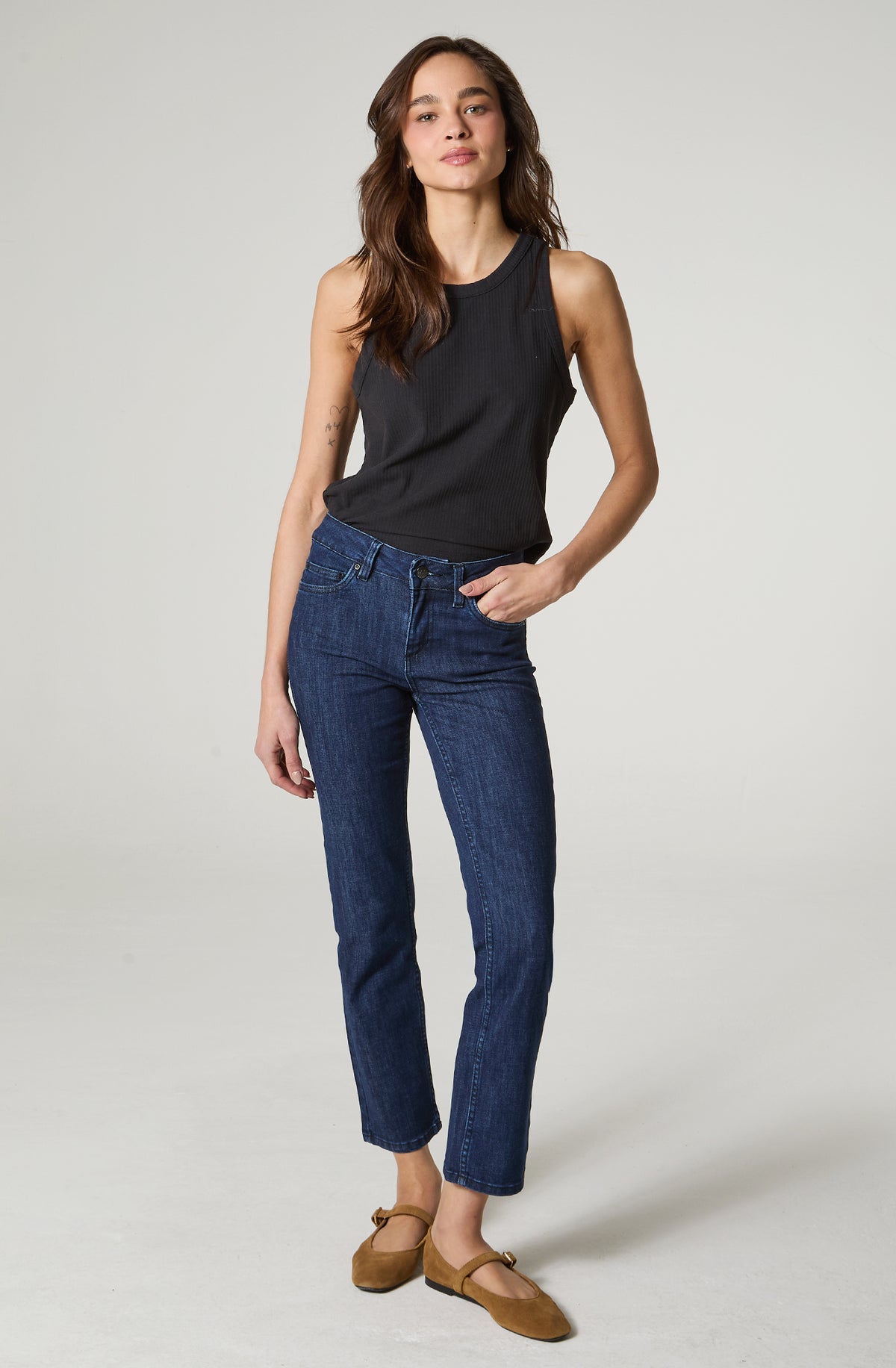 Jeans Mujer Marion Straight Fit Dark
