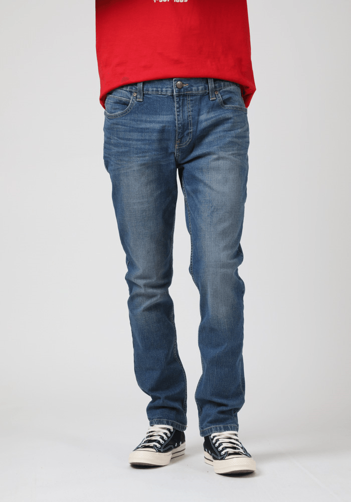Jeans Hombre Luke Slim Fit Mid Stone