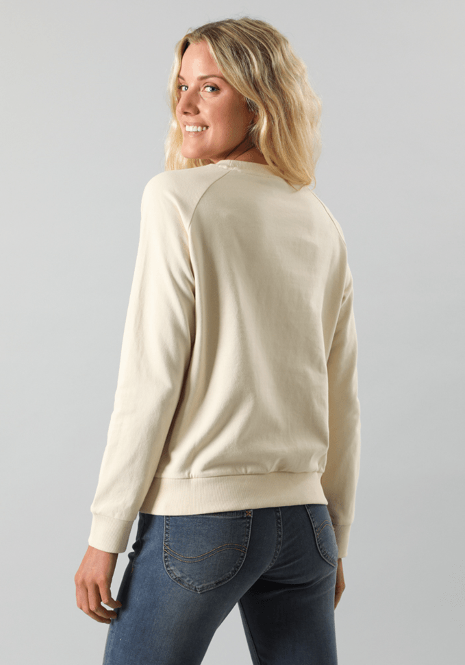 Polerón Mujer Small Logo SWS Off White