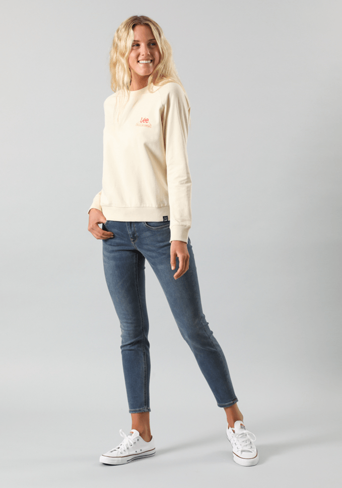 Polerón Mujer Small Logo SWS Off White