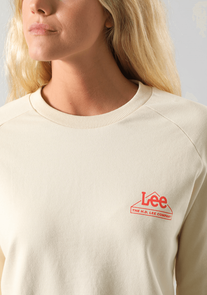 Polerón Mujer Small Logo SWS Off White