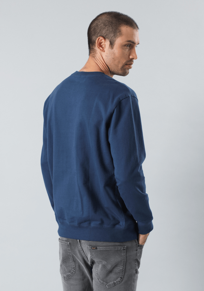 Polerón Hombre Wobbly Logo Crew Blue Denim