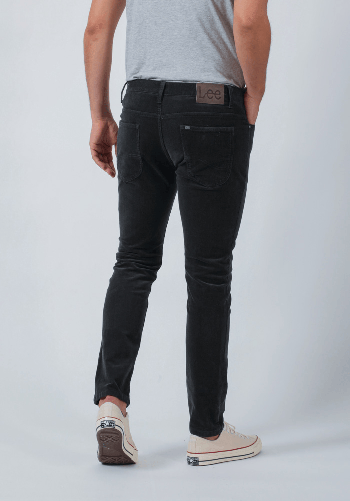 Pantalón Hombre Luke Slim Fit Cotelé Black