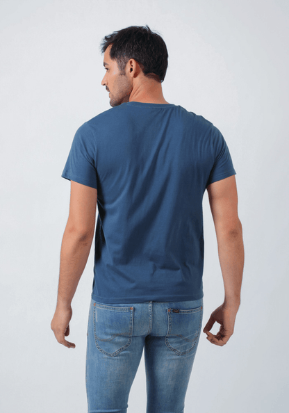 Polera Hombre Small Logo Tee Blue Denim